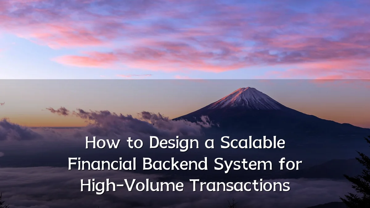 How to Design a Scalable Financial Backend System for High-Volume Transactions