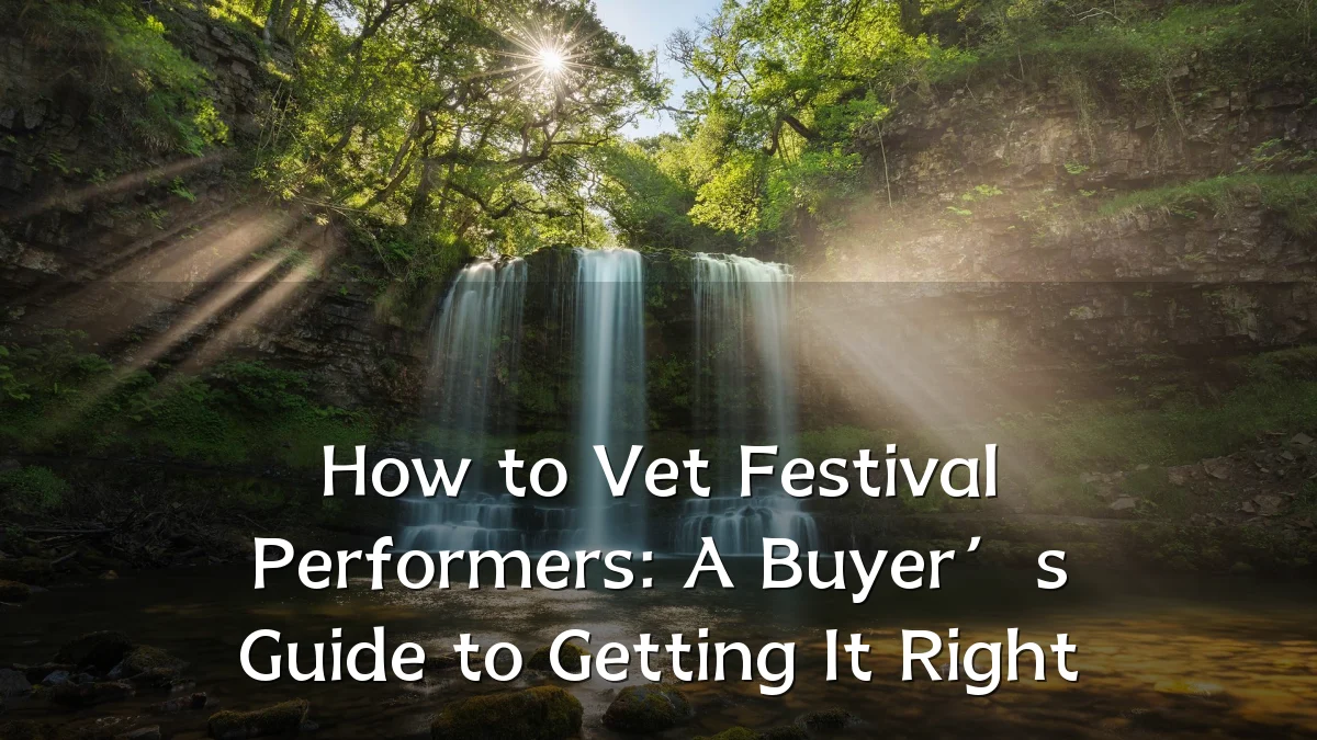 How to Vet Festival Performers: A Buyer’s Guide to Getting It Right