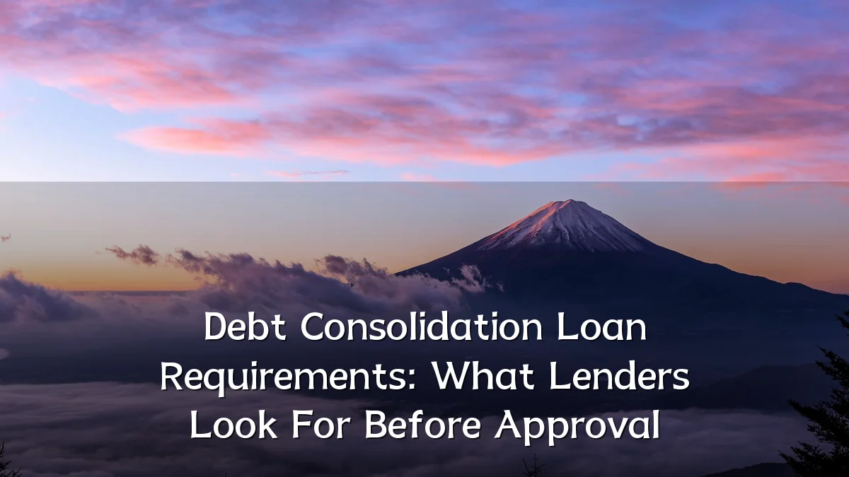 Debt Consolidation Loan Requirements: What Lenders Look For Before Approval