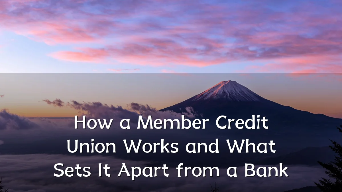 How a Member Credit Union Works and What Sets It Apart from a Bank