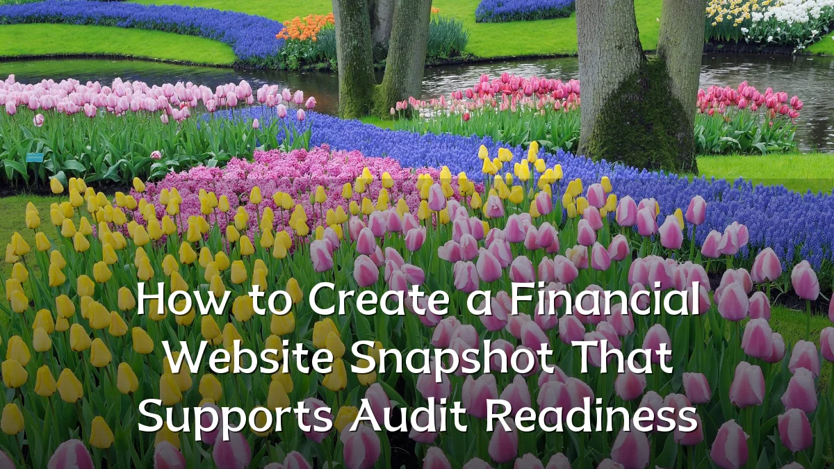 How to Create a Financial Website Snapshot That Supports Audit Readiness